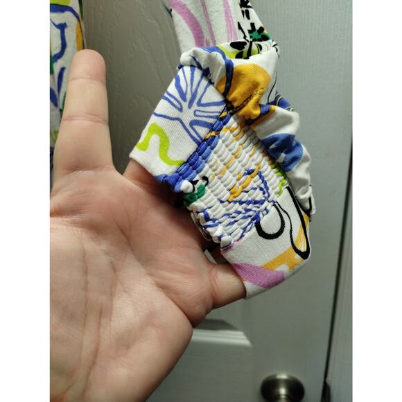 Chico's Size Medium (1) Touch of Cool Surreal Multicolor 3/4 Smock Sleeve Tee - Picture 6 of 8